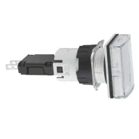 Schneider Electric XB6DV1BB 12...24V Entegre Led'Li Dikdörtgen Beyaz Eksiksiz Pilot Işığı Ø16 - 1