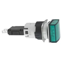 Schneider Electric XB6CV3BB 12...24V Entegre Led'Li Kare Yeşil Eksiksiz Pilot Işığı Ø16 - 1