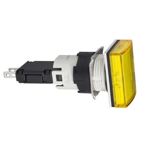 Schneider Electric XB6DV5BB 12...24V Sarı Dikdörtgen Led'li Kumanda Butonu Ø16 - 1