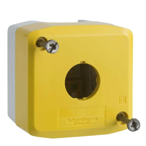 Schneider Electric XALK01 Açık Gri Tabanlı Sarı Boş Muhafaza Kapağı 1 Kesim - 1