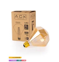 ACK AB50-00420 4W 220-240V E27 2200K Prızmatık Led Rustik Ampul - 3
