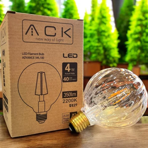 ACK AB57-00420 4W 220-240V E27 2200K G100 Led Rustik Ampul - 3