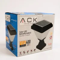 ACK AG60-06801 Solar Led Bahçe Armatürü Kare 8W/H 3000K - 2