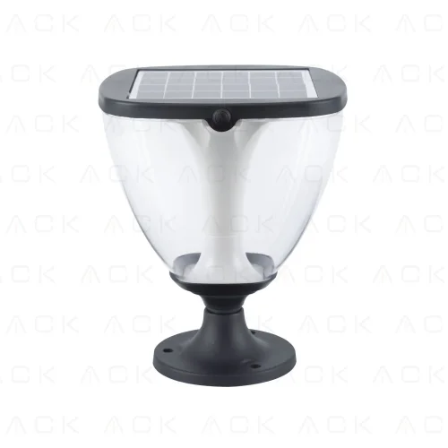 ACK AG60-09891 Solar Led Bahçe Armatürü 3000K-4000K-6500K 8W/H Ayarlanabilir - 1