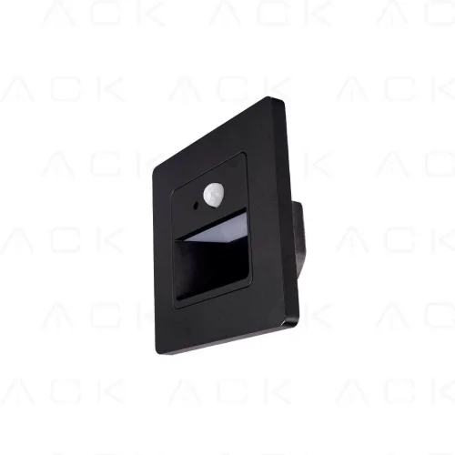 ACK AH07-00401 Sensörlü Merdiven Armatürü Siyah Kasa 3000K - 1