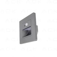 ACK AH07-00433 Sensörlü Merdiven Armatürü Gri Kasa 6500K - 1