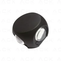 ACK AH07-07401 4*1W Siyah Aplik 3000K IP54 - 1
