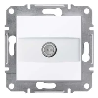 Schneider Electric EPH3270321 Asfora Geçişli Tv Prizi 8Db Beyaz Renk - Çerçevesiz - 1