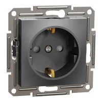 Schneider Electric EPH2900271 Asfora Plus Çocuk Korumalı Topraklı Priz 16A Antrasit Renk - Çerçevesiz - 1