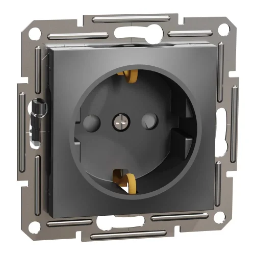 Schneider Electric EPH2900271 Asfora Plus Çocuk Korumalı Topraklı Priz 16A Antrasit Renk - Çerçevesiz - 1