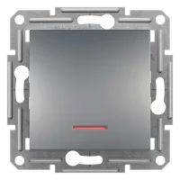 Schneider Electric EPH1600162 Asfora Plus Işıklı Liht Buton Çelik Renk - Çerçevesiz - 1