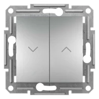 Schneider Electric EPH1300561 Asfora Plus Jaluzi Kumanda Anahtarı Alüminyum Renk - Çerçevesiz - 1