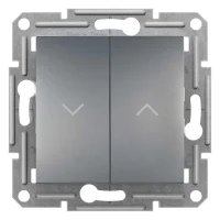 Schneider Electric EPH1300562 Asfora Plus Jaluzi Kumanda Anahtarı Çelik Renk - Çerçevesiz - 1