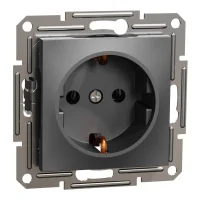 Schneider Electric EPH2900171 Asfora Plus Topraklı Priz 16A Antrasit Renk - Çerçevesiz - 1
