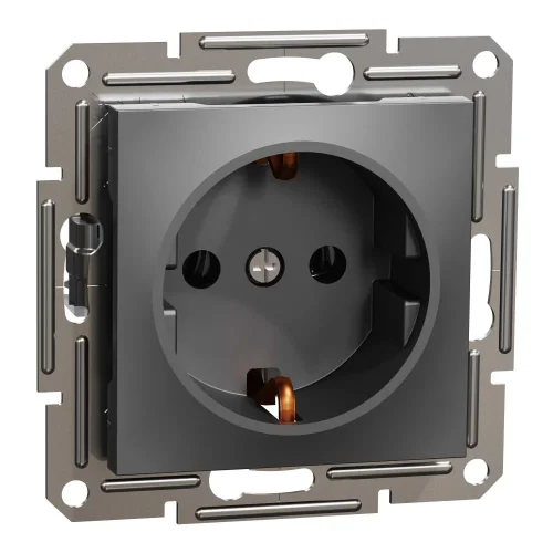 Schneider Electric EPH2900171 Asfora Plus Topraklı Priz 16A Antrasit Renk - Çerçevesiz - 1