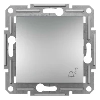 Schneider Electric EPH0800161 Asfora Plus Zil İşaretli Liht Buton Alüminyum Renk - Çerçevesiz - 1