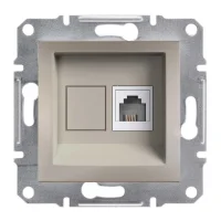 Schneider Electric EPH4100169 Asfora Tekli Rj11 Telefon Prizi Bronz Renk - Çerçevesiz - 1