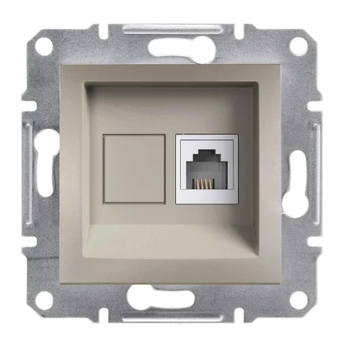 Schneider Electric EPH4100169 Asfora Tekli Rj11 Telefon Prizi Bronz Renk - Çerçevesiz - 1