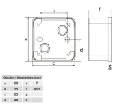 Bemis BB1-0341-0003 Opak Geçme Kapak Plastik Buat (85x85x50) - 2