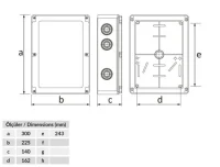 Bemis BB1-0731-0063 Opak Vidalı Kapak IP44 Plastik Buat (220x300x140) - 2