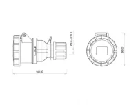 Bemis BC1-1504-7312 CEE Norm IP67 380V-450V Uzatma Priz - 2