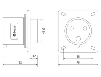 Bemis BC1-3303-2114 CEE Norm IP44 3/32A Makine Fişi - 2