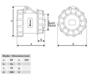 Bemis BC1-3303-7440 CEE Norm IP67 3/32A Somunlu Priz - 2
