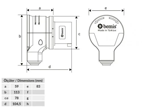 Bemis BC1-3504-2130 CEE Norm IP44 32A 90° Eğik Döner Fiş - 2