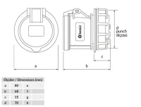 Bemis BC1-3505-2440 CEE Norm IP44 32A Somunlu Priz - 2