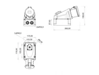 Bemis BC1-4505-2537 CEE Norm IP44 63A 90° Eğik Pano Prizli Duvar Priz - 2