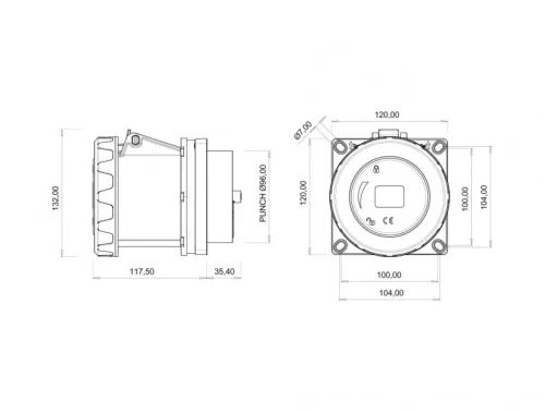Bemis BC1-8504-7413 CEE Norm IP67 380V-450V Makine Prizi - 2