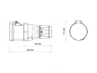 Bemis BC3-4303-2312 CEE Norm IP44 63A Uzatma Priz (Pilotlu) - 2