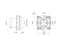 Bemis BC3-6504-7114 CEE Norm IP67 125A Makine Fişi (Pilotlu) - 2