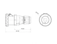 Bemis BCS-4403-7312 CEE Norm IP67 3/63A Uzatma Priz - 2