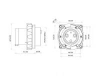 Bemis BCS-6403-7114 CEE Norm IP67 3/125A Makine Fişi - 2