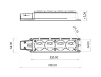 Bemis BK1-1402-3624 1/16A Kauçuk Dörtlü Grup Priz Fransız Tipi - 2