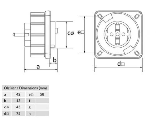 Bemis BS1-1402-7114 CEE Norm IP68 220V-250V Makine Fiş - 2