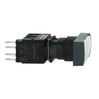 Schneider Electric XB6DA11B Beyaz Dikdörtgen Sıva Altı Eksiksiz Buton Ø16 Yaylı Dönüş 1Na İşaretsiz - 1