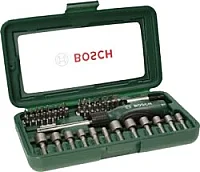 Bosch 2607019504 46 Parça Vidalama Ucu, Lokma ve Cırcırlı Tornavida Seti - 1