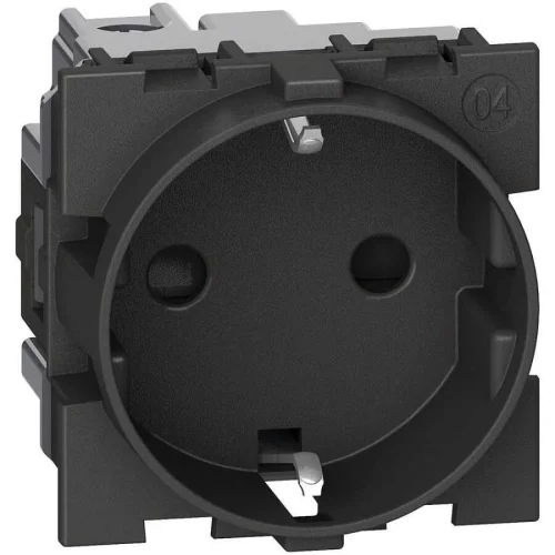 Bticino KG4141TR 16A 2M Alman Standardı Siyah Topraklı Priz Çocuk Korumalı - 1