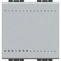 Bticino NT4005M2A Liht Butonu 10A 250V Otomatik Bağlantı NA Kontak 2M Alüminyum - 1