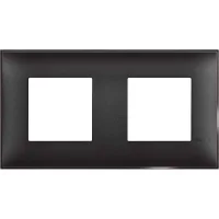Bticino R4802M2BG Classia Polimer Plastik 2x2M Satine Siyah Çerçeve - 1