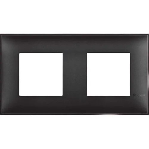Bticino R4802M2BG Classia Polimer Plastik 2x2M Satine Siyah Çerçeve - 1