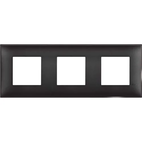 Bticino R4802M3BG Classia Polimer Plastik 3x2M Satine Siyah Çerçeve - 1