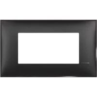 Bticino R4804BG Classia Polimer Plastik 4M Satine Siyah Çerçeve - 1