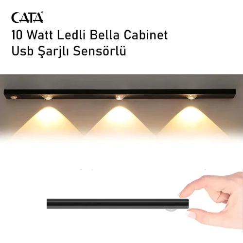 CATA CT-2464 3W 3200K Bella Slim Cabinet Sensörlü Led Armatür Gün Işığı 60 Lümen IP20 - 3