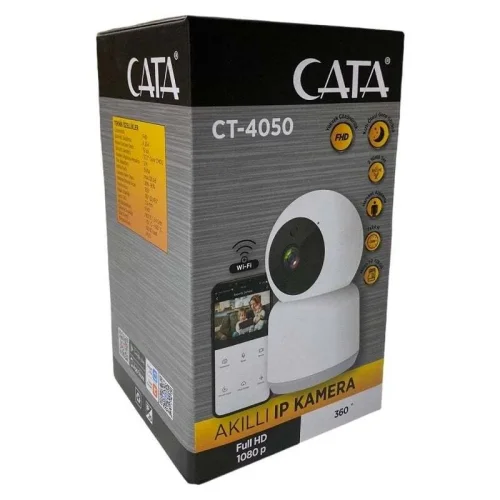 CATA CT-4050 360 Derece Dönebilen Gece Görüşlü Akıllı İç Mekan Kamera - 5