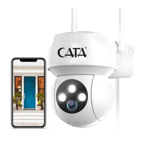 CATA CT-4051 336 Derece Dönebilen Gece Görüşlü Akıllı Dış Mekan Kamera - 1