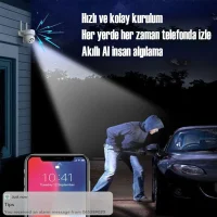 CATA CT-4051 336 Derece Dönebilen Gece Görüşlü Akıllı Dış Mekan Kamera - 2