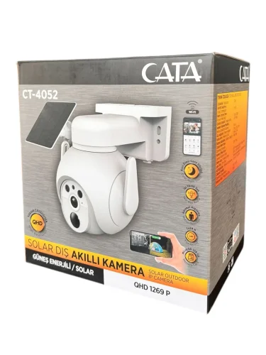 CATA CT-4052 350 Derece Dönebilen Solar Dış Mekan Kamera - 6